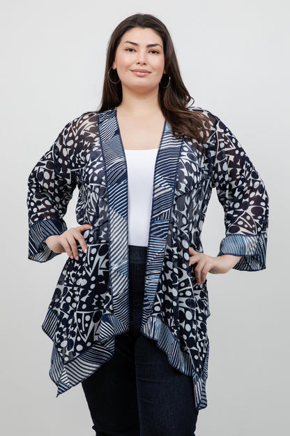 Jackets Navy Mesh Butterfly Jacket