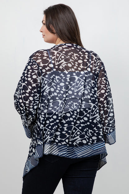 Jackets Navy Mesh Butterfly Jacket