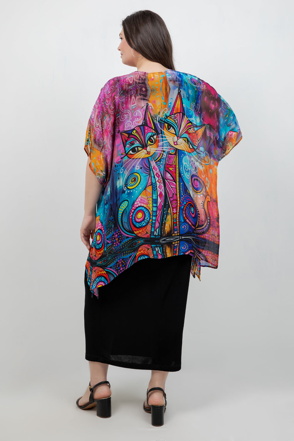 Tops Meow Cascade Tunic