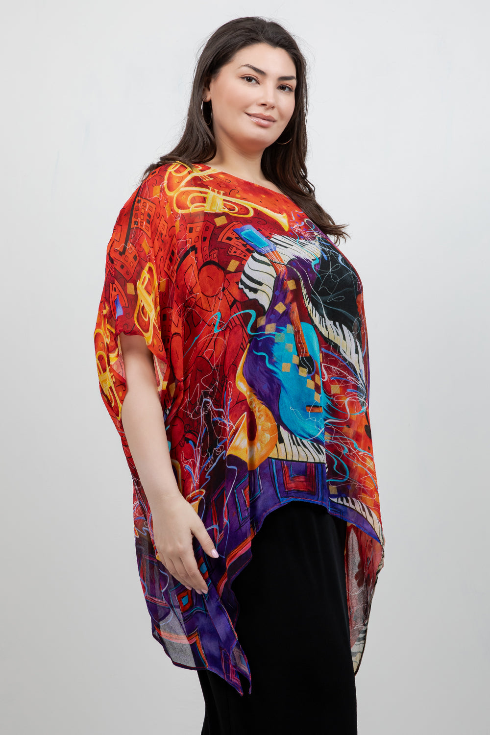 Tops Jazzy Cascade Tunic