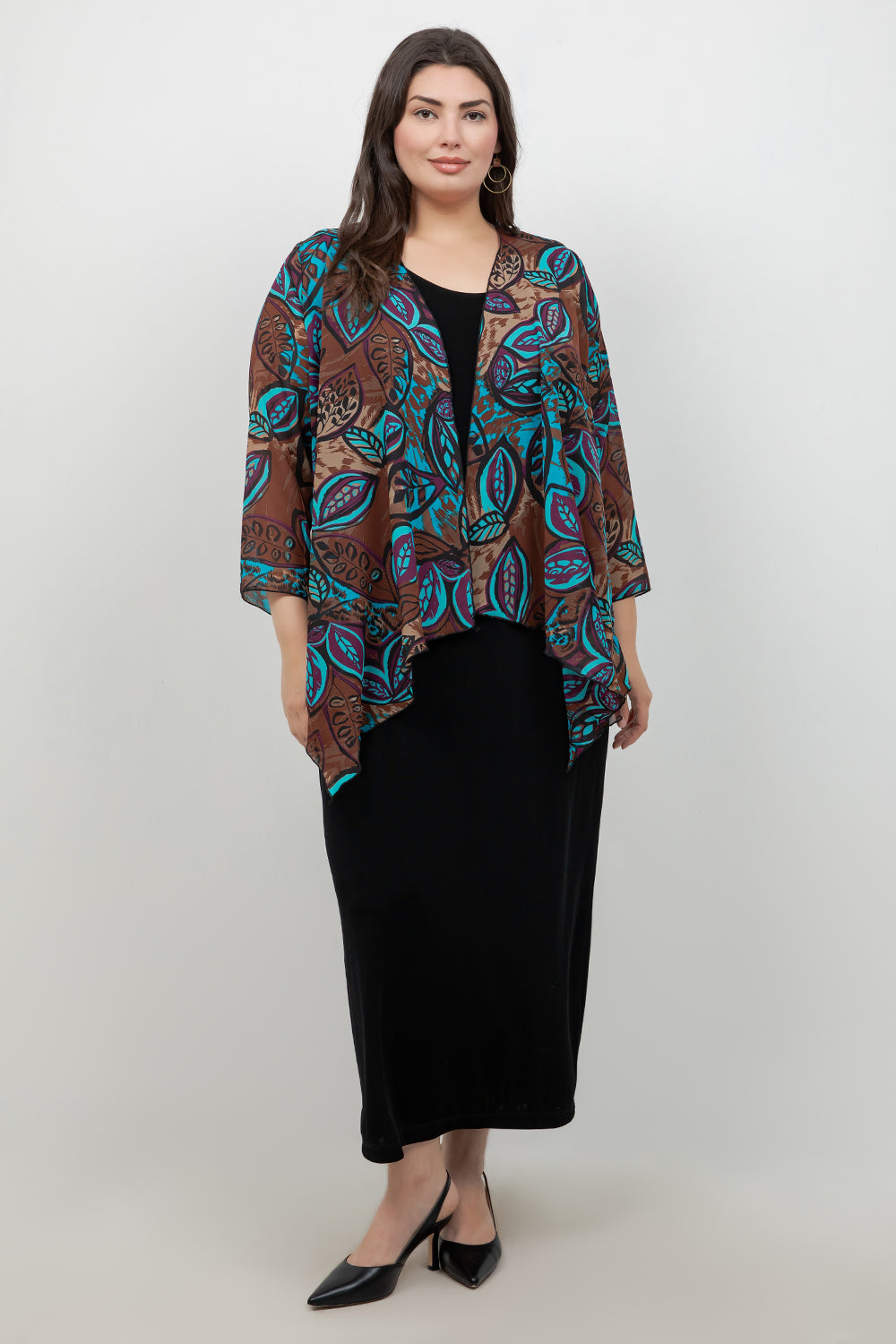 Jackets Vikki Vi Brown Figgy Swing Cardigan