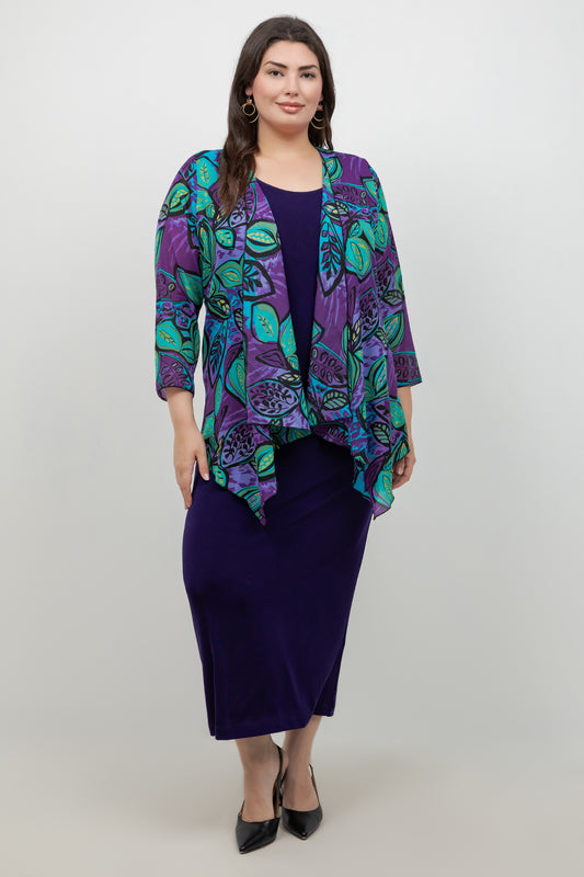 Jackets Vikki Vi Purple Figgy Swing Cardigan