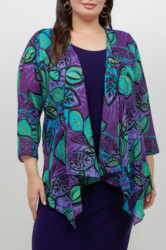 Jackets Vikki Vi Purple Figgy Swing Cardigan