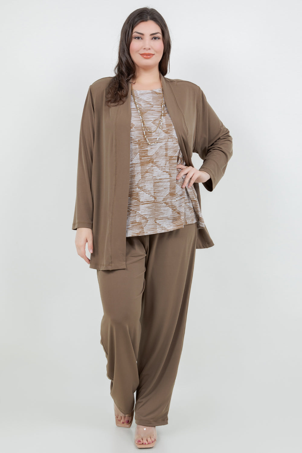 Jackets Vikki Vi Jersey Caramel Kimono Jacket