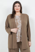Vikki Vi Jersey Caramel Kimono Jacket