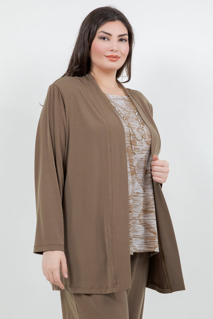 Jackets Vikki Vi Jersey Caramel Kimono Jacket