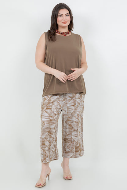 Tops Vikki Vi Jersey Caramel Tank