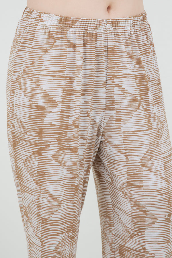 Vikki Vi Jersey Caramel Latte Crop Pants