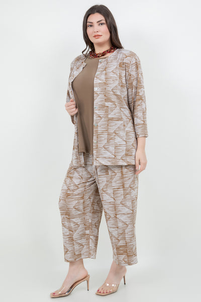 Vikki Vi Jersey Caramel Latte Cardigan