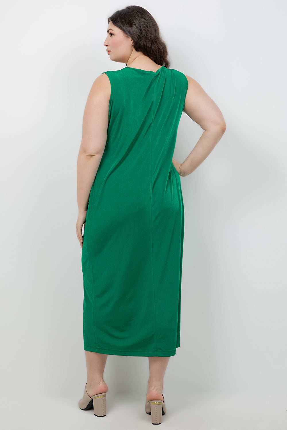 Dresses Vikki Vi Silky Classic Emerald Maxi Tank Dress