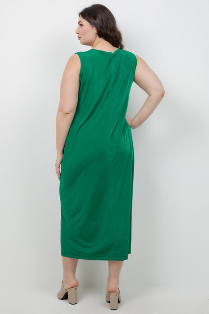 Dresses Vikki Vi Silky Classic Emerald Maxi Tank Dress