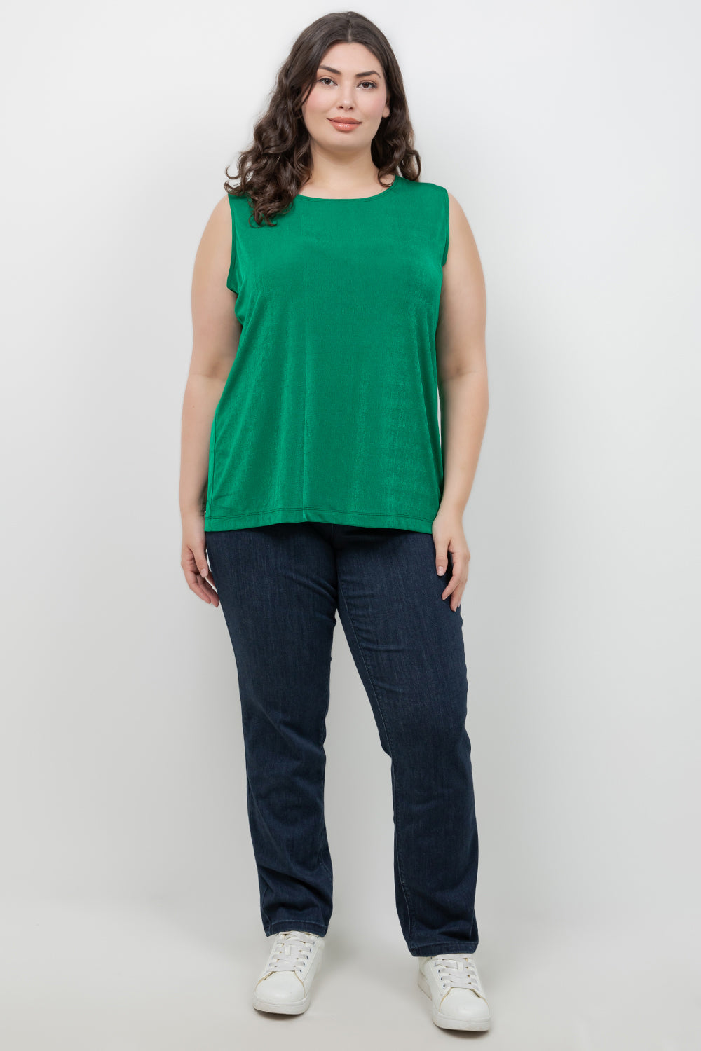 Tops Vikki Vi Silky Classic Emerald Tank