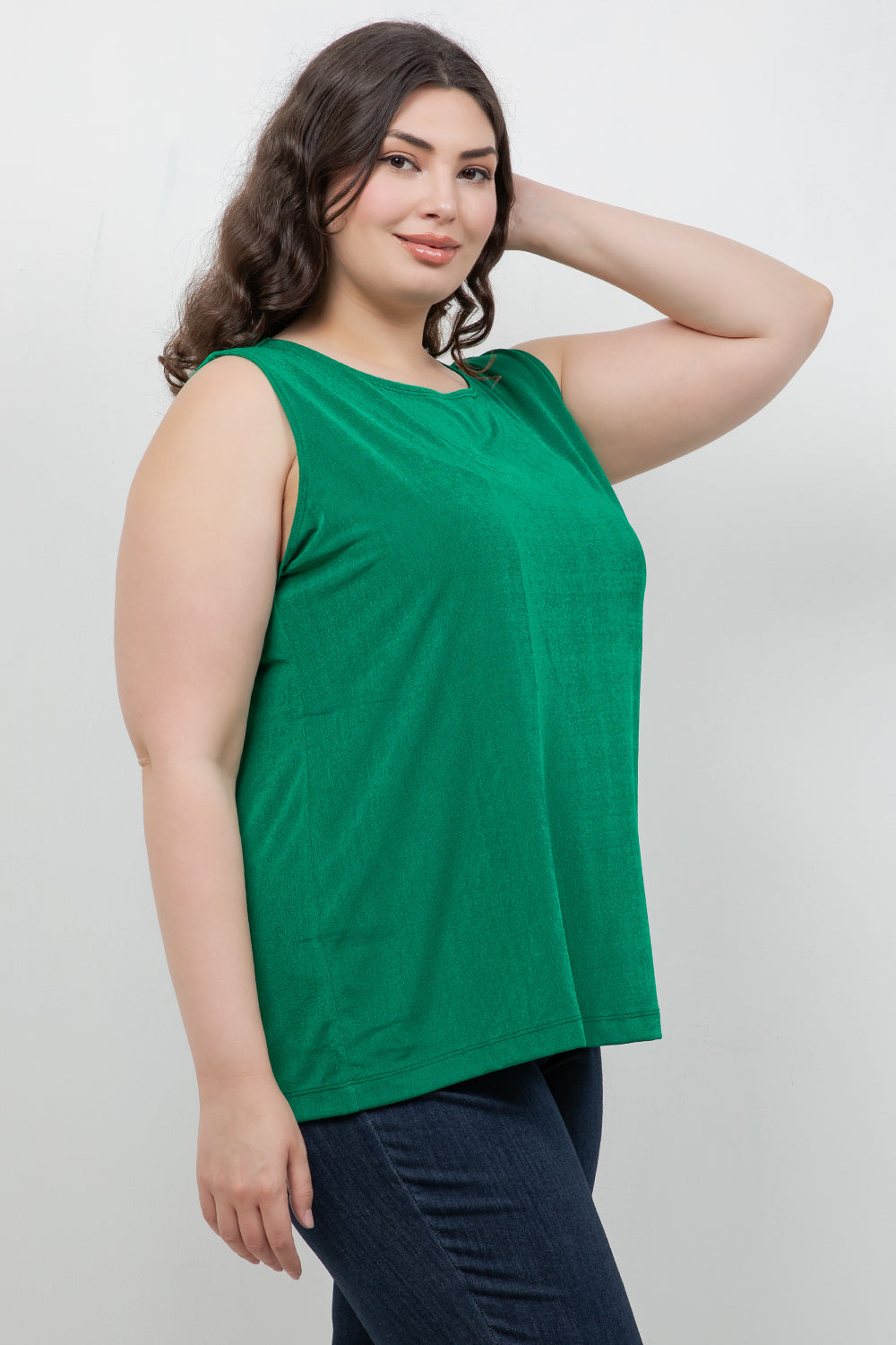 Tops Vikki Vi Silky Classic Emerald Tank