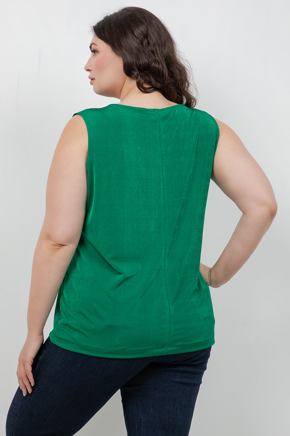 Tops Vikki Vi Silky Classic Emerald Tank