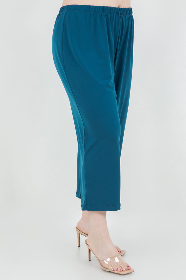 Vikki Vi Jersey Deep Teal Crop Pant
