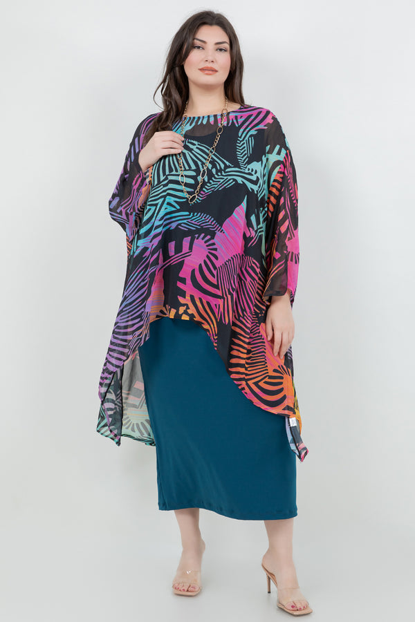 Vikki Vi Jersey Deep Teal Maxi Dress