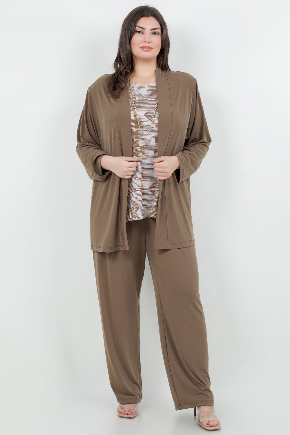 Jackets Vikki Vi Jersey Caramel Kimono Jacket