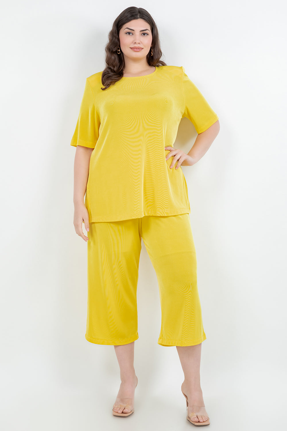 Pants Vikki Vi Classic Limoncello Crop Pant