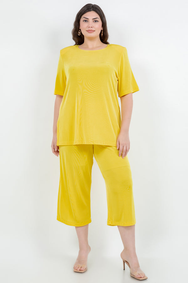 Vikki Vi Classic Limoncello Crop Pant