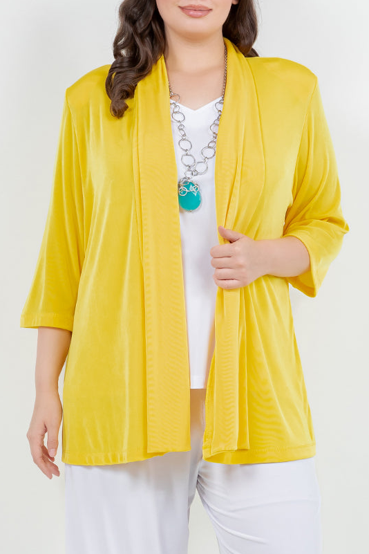 Jackets Vikki Vi Classic Limoncello 3/4 Sleeve Kimono Jacket