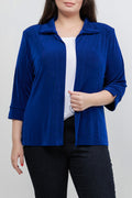 Jackets Vikki Vi Classic Royal Blue Tab Collar Jacket