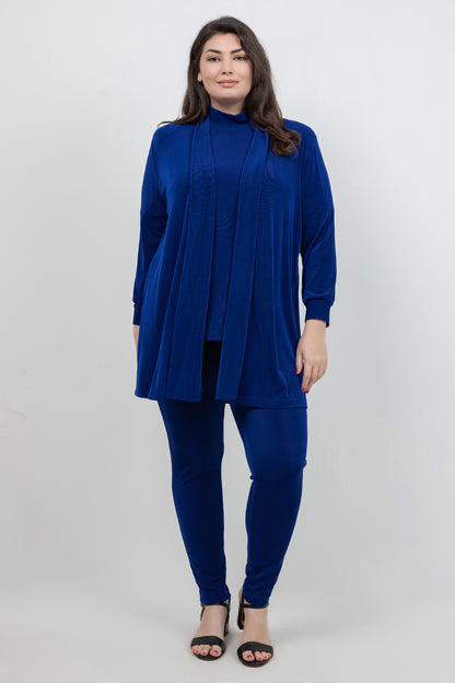 Tops Vikki Vi Classic Royal Blue Mock Neck Top
