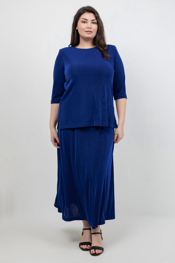 Tops Vikki Vi Classic Royal Blue 3/4 Sleeve Top