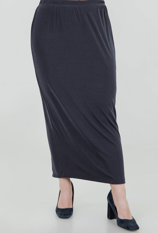 Skirts Vikki Vi Classic Graphite Straight Maxi Skirt