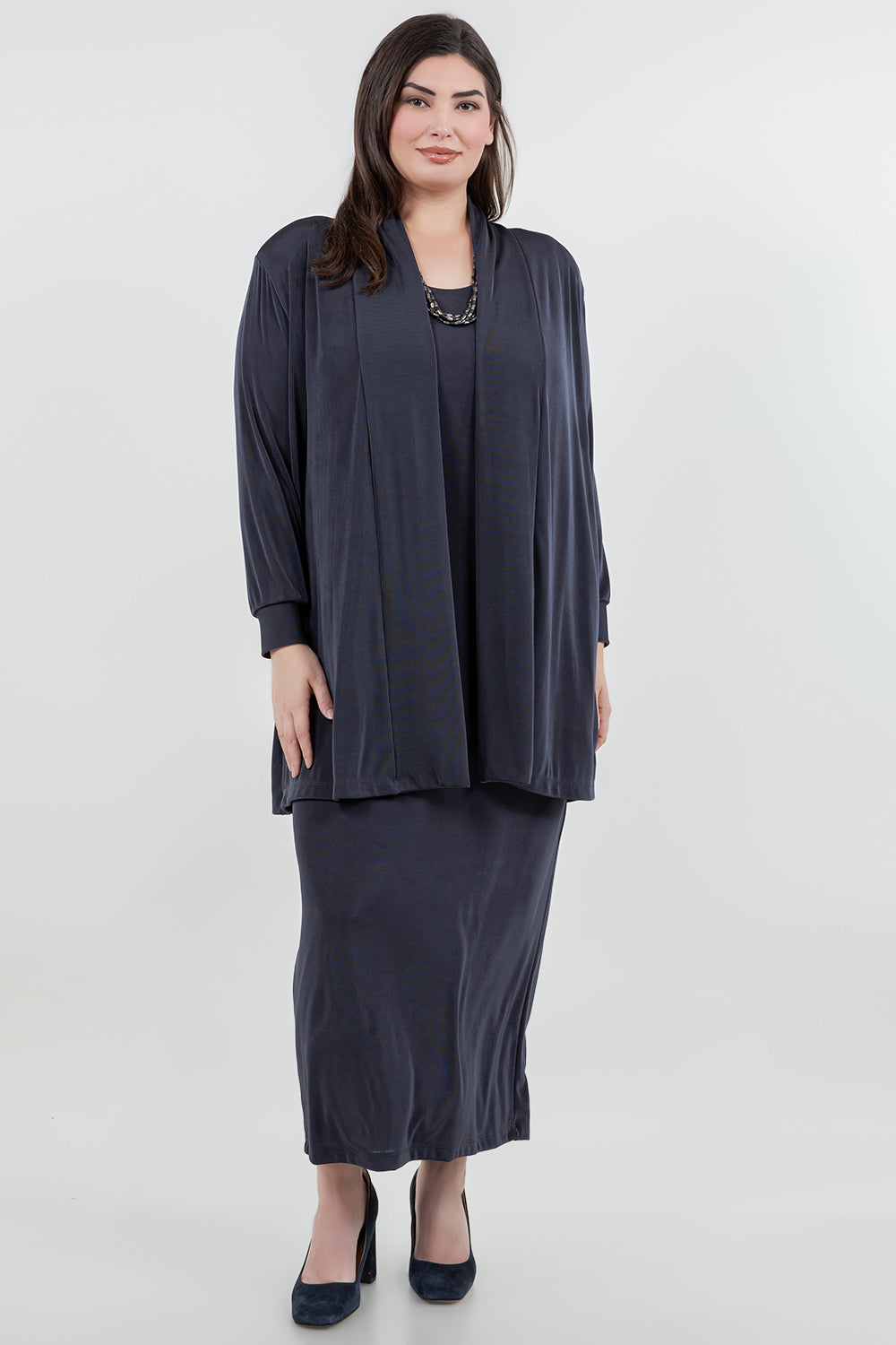 Dresses Vikki Vi Classic Graphite Maxi Tank Dress