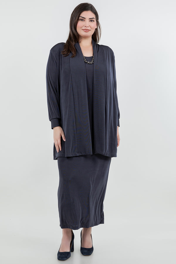 Vikki Vi Classic Graphite Maxi Tank Dress