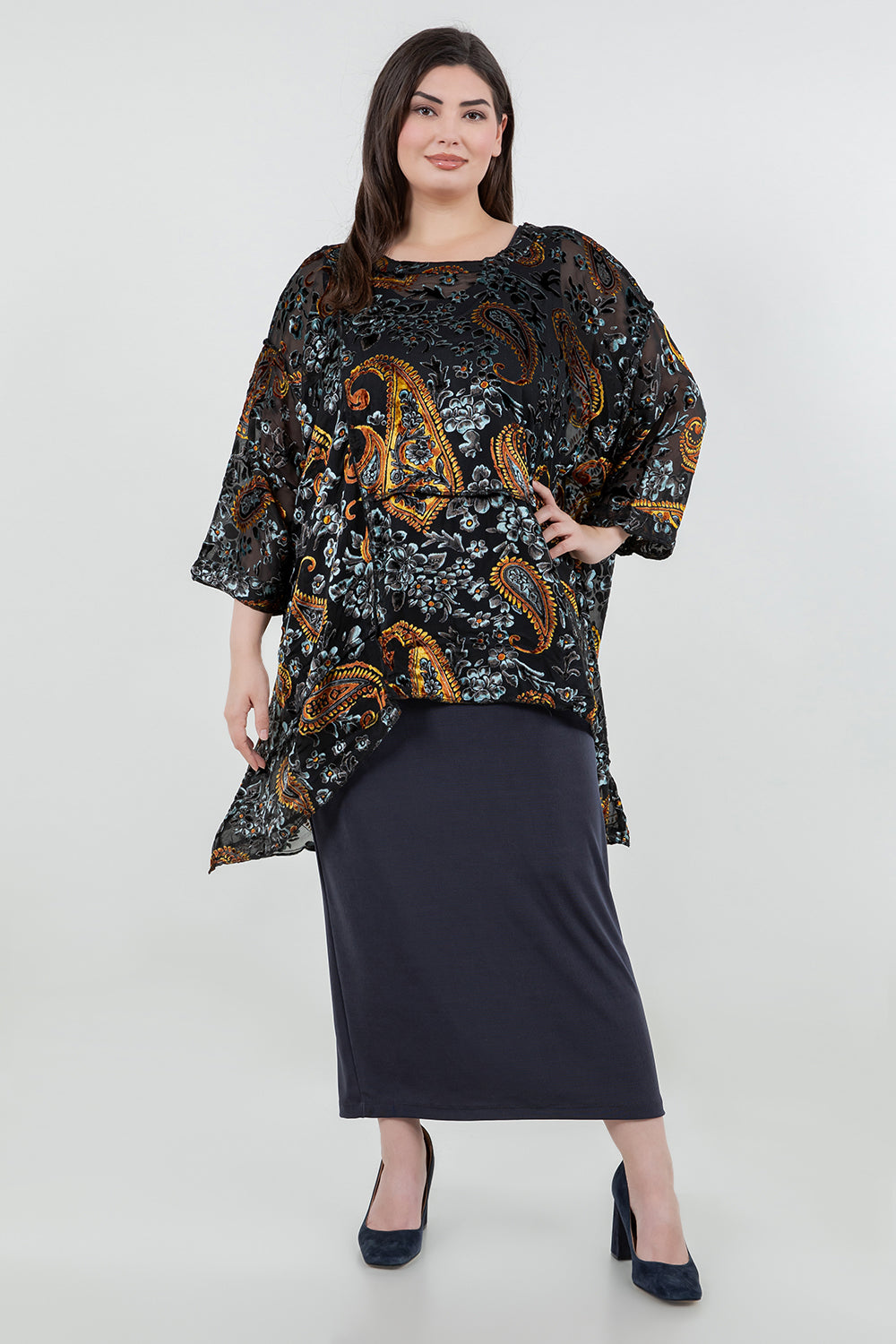 Tops Velvet Paisley Whisper Top