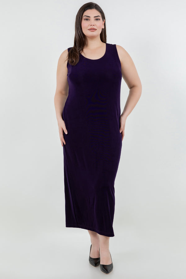 Vikki Vi Classic Black Plum Maxi Tank Dress