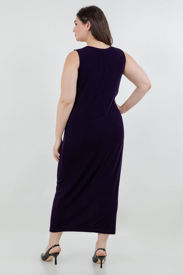 Vikki Vi Classic Black Plum Maxi Tank Dress