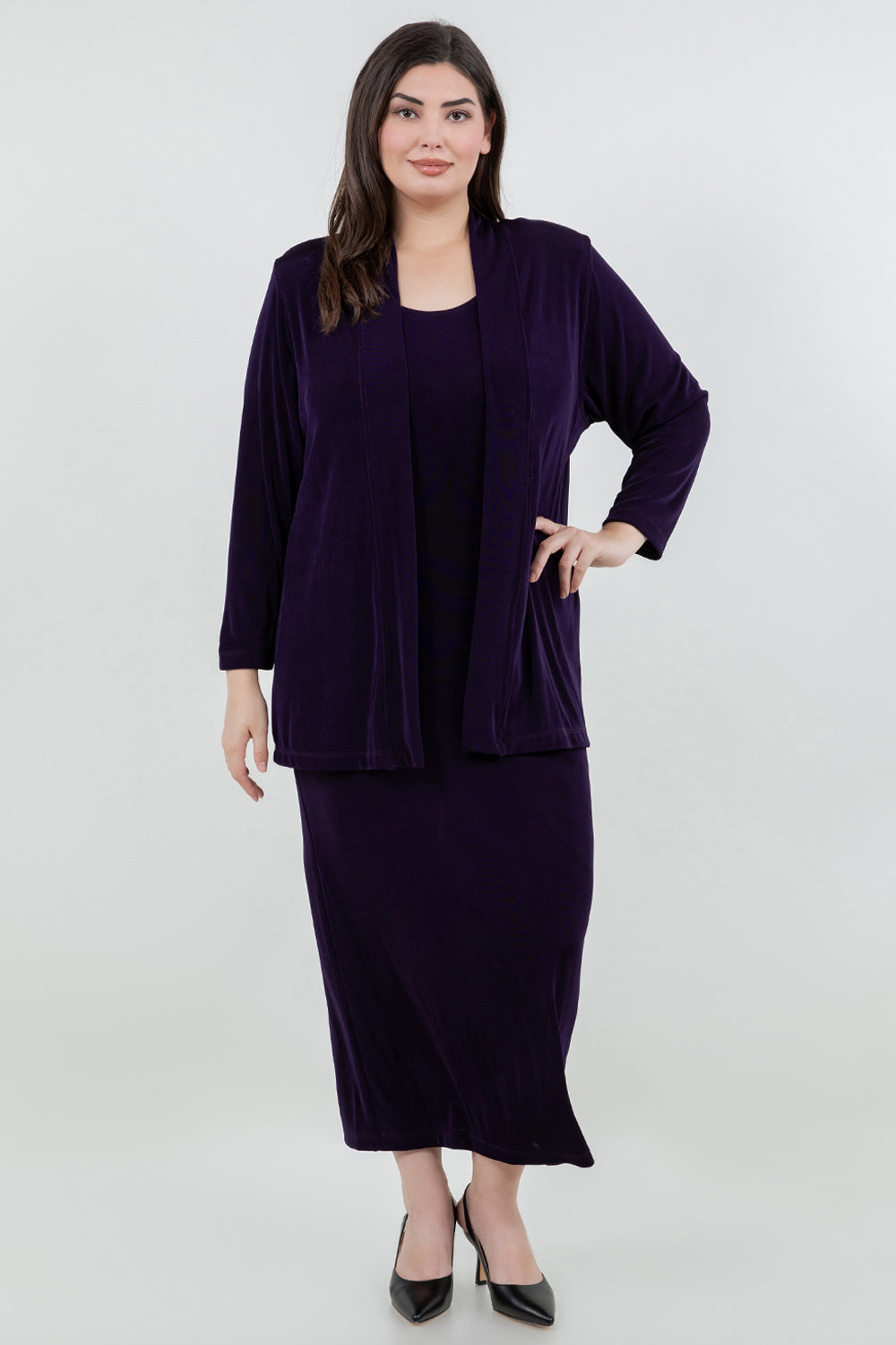 Dresses Vikki Vi Classic Black Plum Maxi Tank Dress