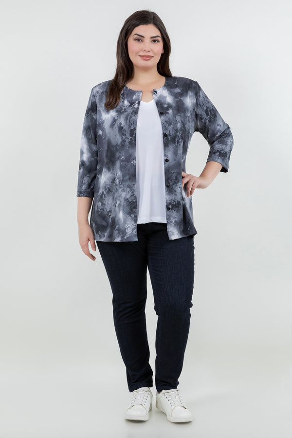 Vikki Vi Jersey Silver Mist Cardigan