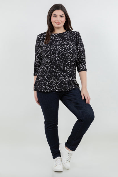 Tops Vikki Vi Jersey Nocturne 3/4 Sleeve Top