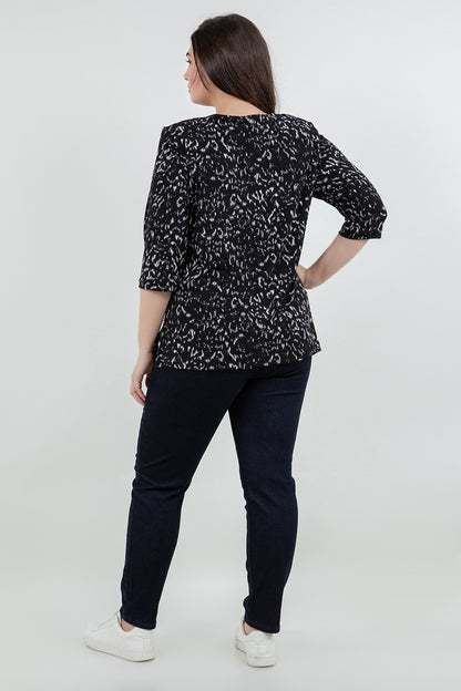 Tops Vikki Vi Jersey Nocturne 3/4 Sleeve Top