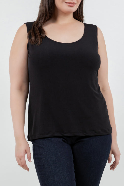 Tops Vikki Vi Jersey Black Tank