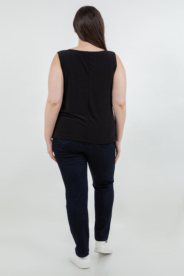 Vikki Vi Jersey Black Tank