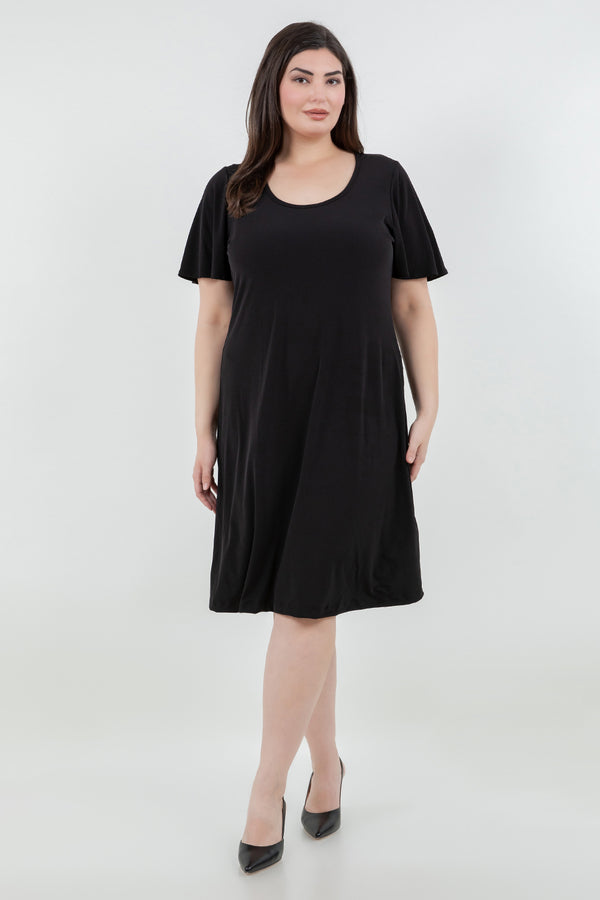 Vikki Vi Jersey Black T-Shirt Style Dress