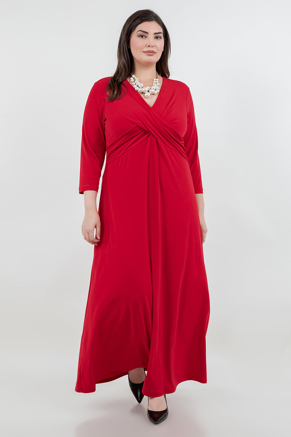 Dresses Vikki Vi Jersey Red Crossover Maxi Dress