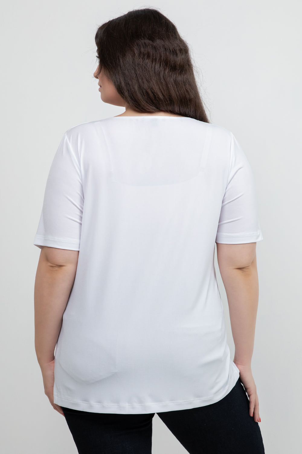 Tops Vikki Vi Jersey White Short Sleeve Top