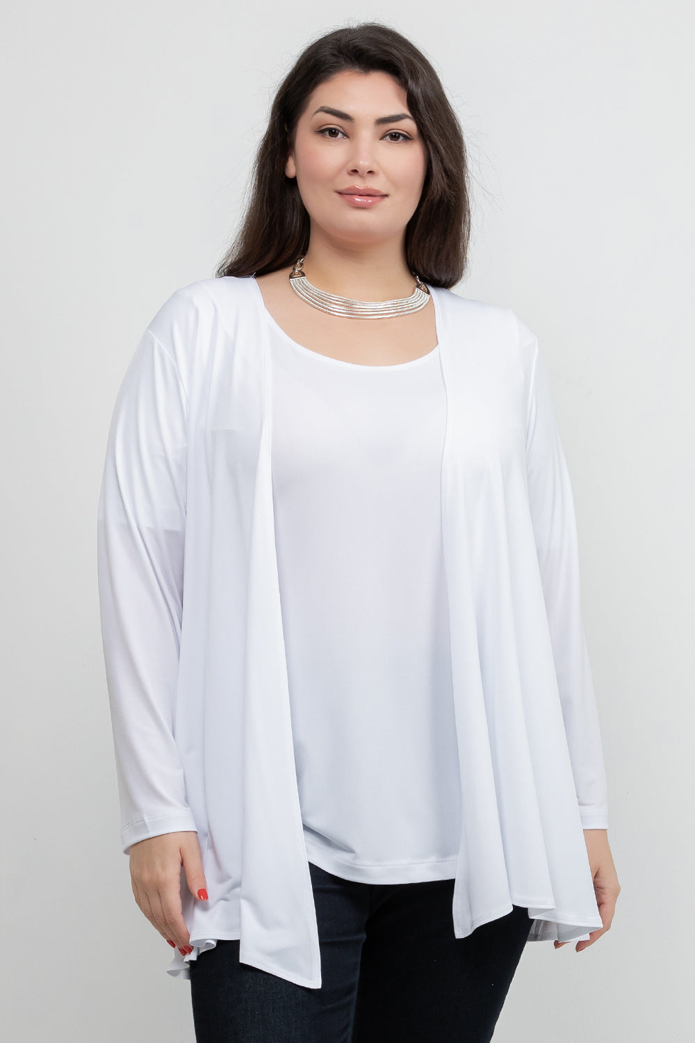 Tops Vikki Vi Jersey White Short Sleeve Top