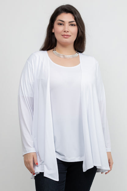 Tops Vikki Vi Jersey White Short Sleeve Top