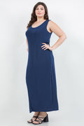 Vikki Vi Classic French Blue Maxi Tank Dress