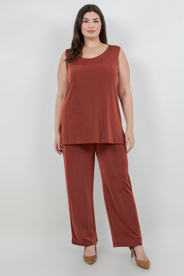 Vikki Vi Classic Cinnamon Sleeveless Tunic