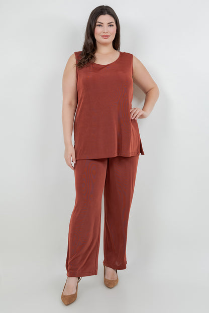 Tops Vikki Vi Classic Cinnamon Sleeveless Tunic