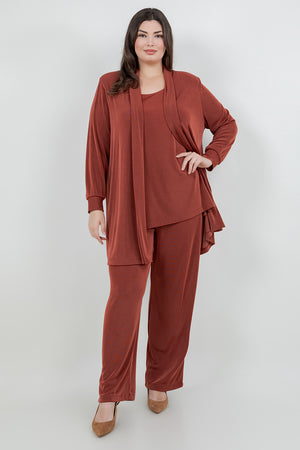 Vikki Vi Classic Cinnamon Long Kimono Jacket