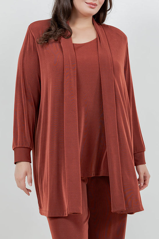 Jackets Vikki Vi Classic Cinnamon Long Kimono Jacket