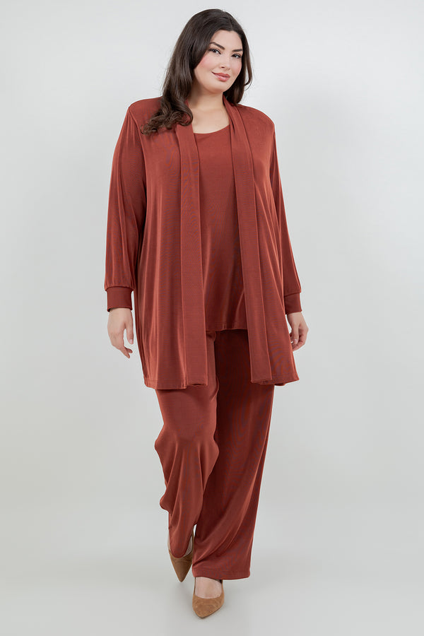 Vikki Vi Classic Cinnamon Long Kimono Jacket